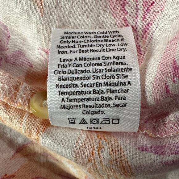 Terra & Sky 2X-Large (20W/22W) Top Button-Up Cuffed Dolman Sleeves Linen Blend - Picture 9 of 9